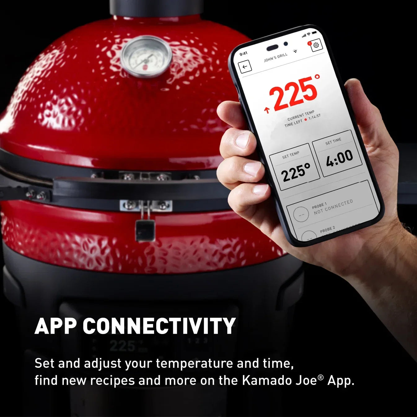 Kamado Joe Konnected Joe 18-Inch Digital Charcoal Grill and Smoker with Cart