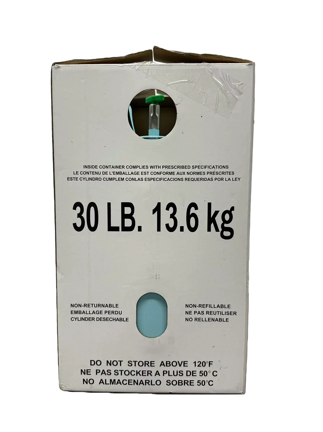 30 LB R134A Refrigerant Gas for Automotive AC and Refrigeration Systems