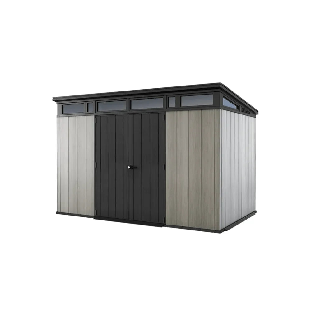 Keter Artisan 11×7 ft Grey Resin Steel-Reinforced Storage Shed
