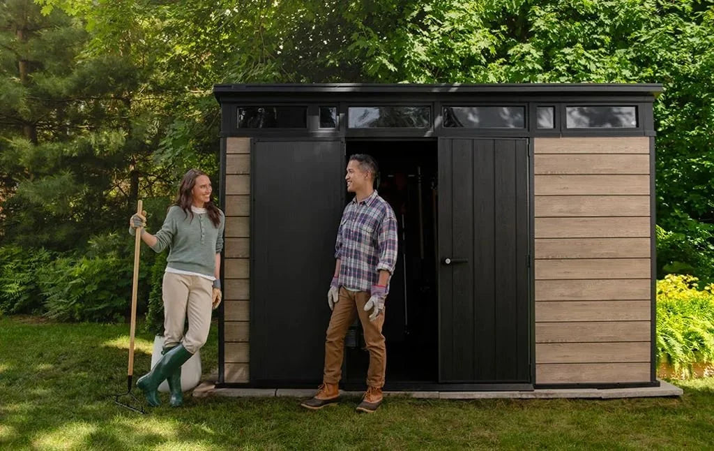 Keter Signature Storage Shed Ashwood Brown 11×7 Ft Resin