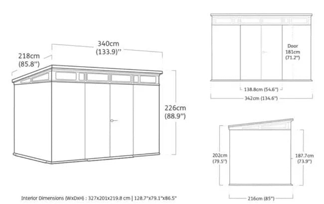 Keter Signature Storage Shed Ashwood Brown 11×7 Ft Resin