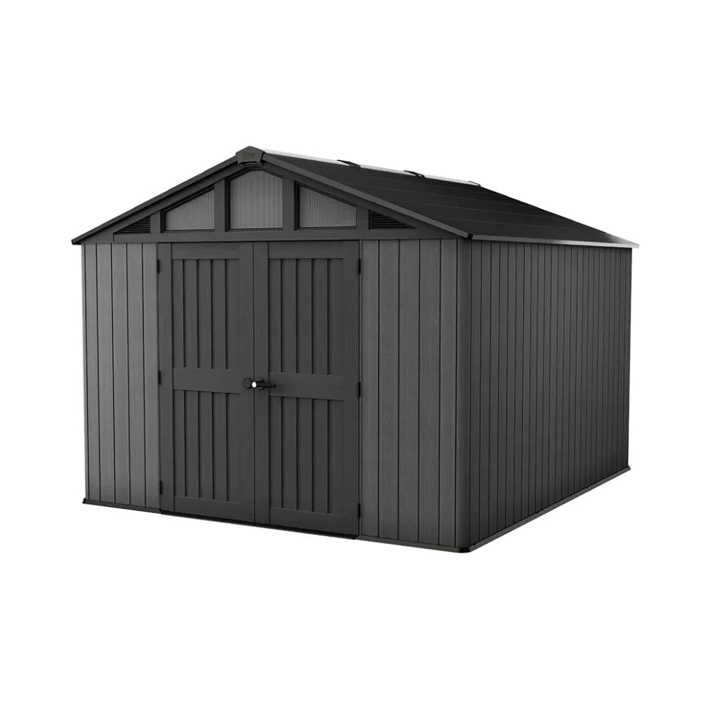Keter Stronghold 10×11.5 ft Graphite Resin Outdoor Storage Shed
