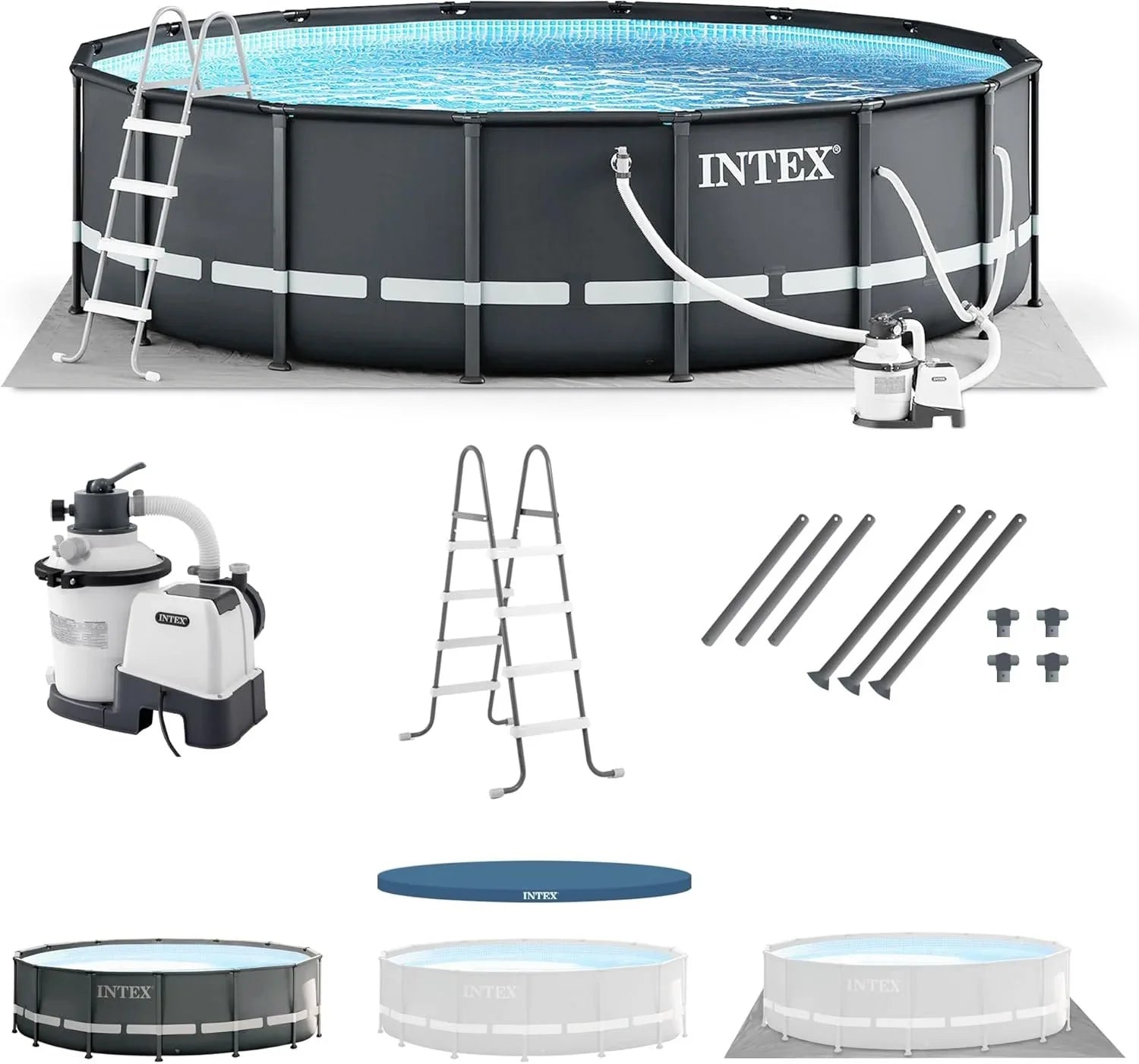 Intex Ultra XTR 14 ft. Round 42 in. Deep Soft Sided Above Ground Swimming Pools