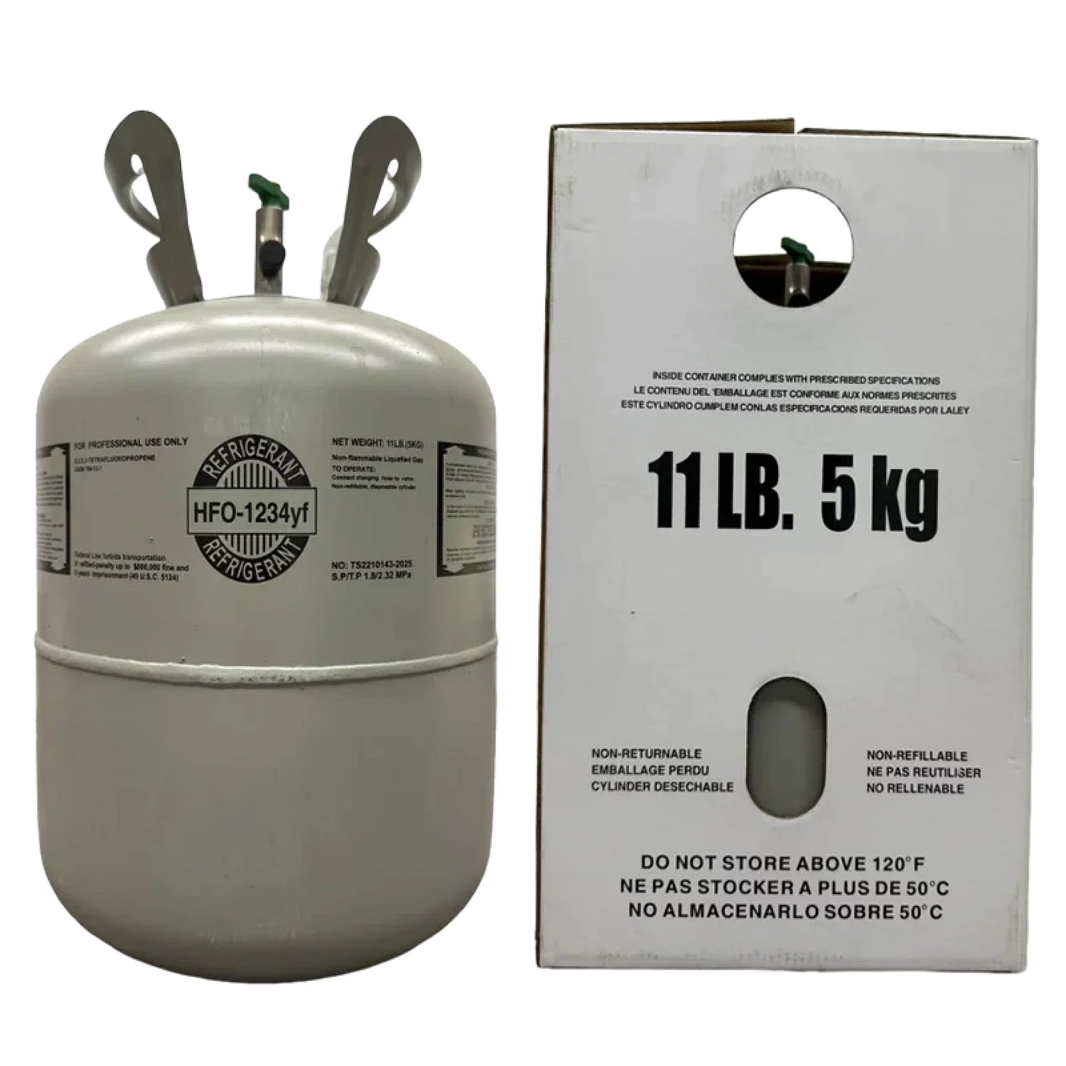 11 LB R1234yf Low-GWP Automotive AC Refrigerant