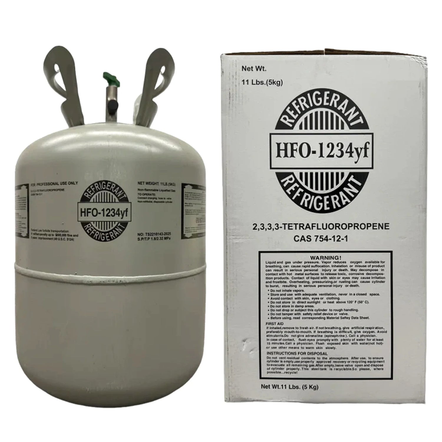 11 LB R1234yf Low-GWP Automotive AC Refrigerant