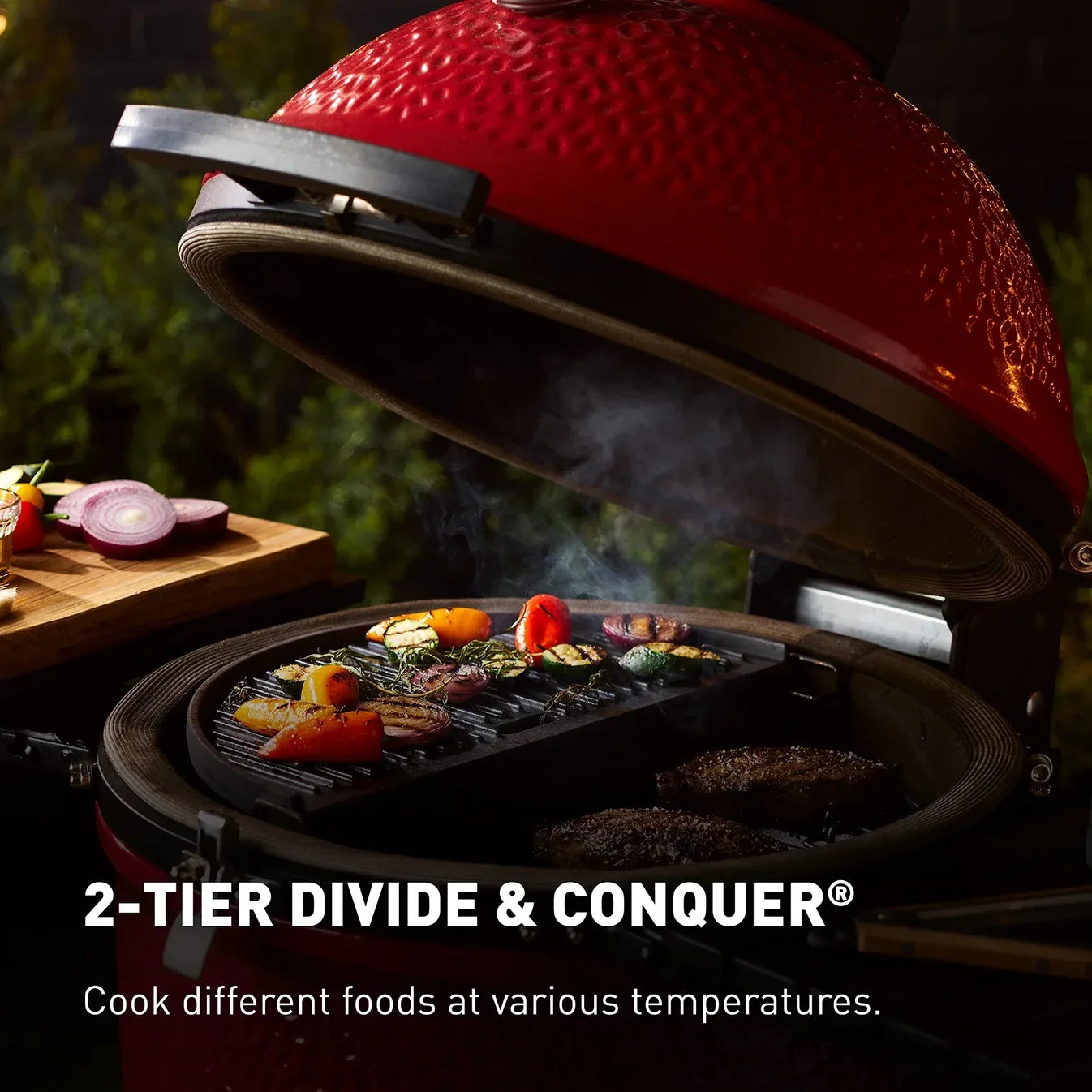 Kamado Joe Konnected Joe 18-Inch Digital Charcoal Grill and Smoker with Cart