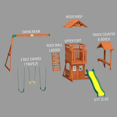 Backyard Discovery Tanglewood Cedar Wood Swing Set