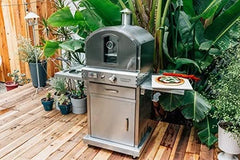 Summerset ‘The Oven’ Outdoor Freestanding Large Capacity Gas Ovens with Pizza Stones, Smoker Box and Mobile Cart, 304 Stainless Steel Construction, Natural Gas