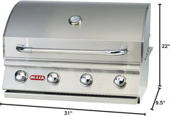 Bull Outlaw 30 inch 4 Burner Built in Natural Gas Grill