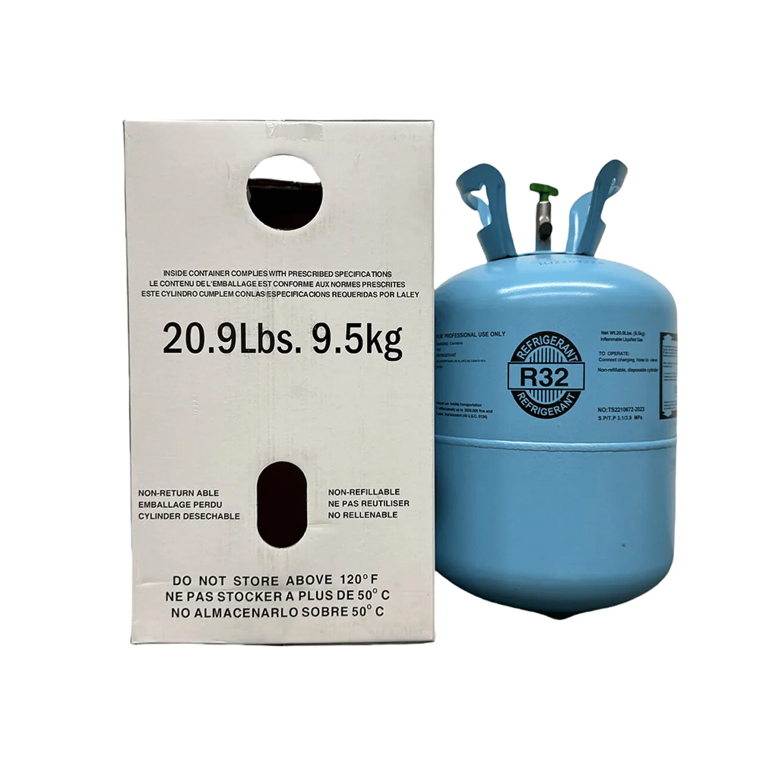 20.9 LB R-32 (Difluoromethane) A2L Refrigerant Gas for HVAC Systems