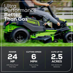 Greenworks 60V 42-Inch Cordless Battery CrossoverT Riding Lawn Mower