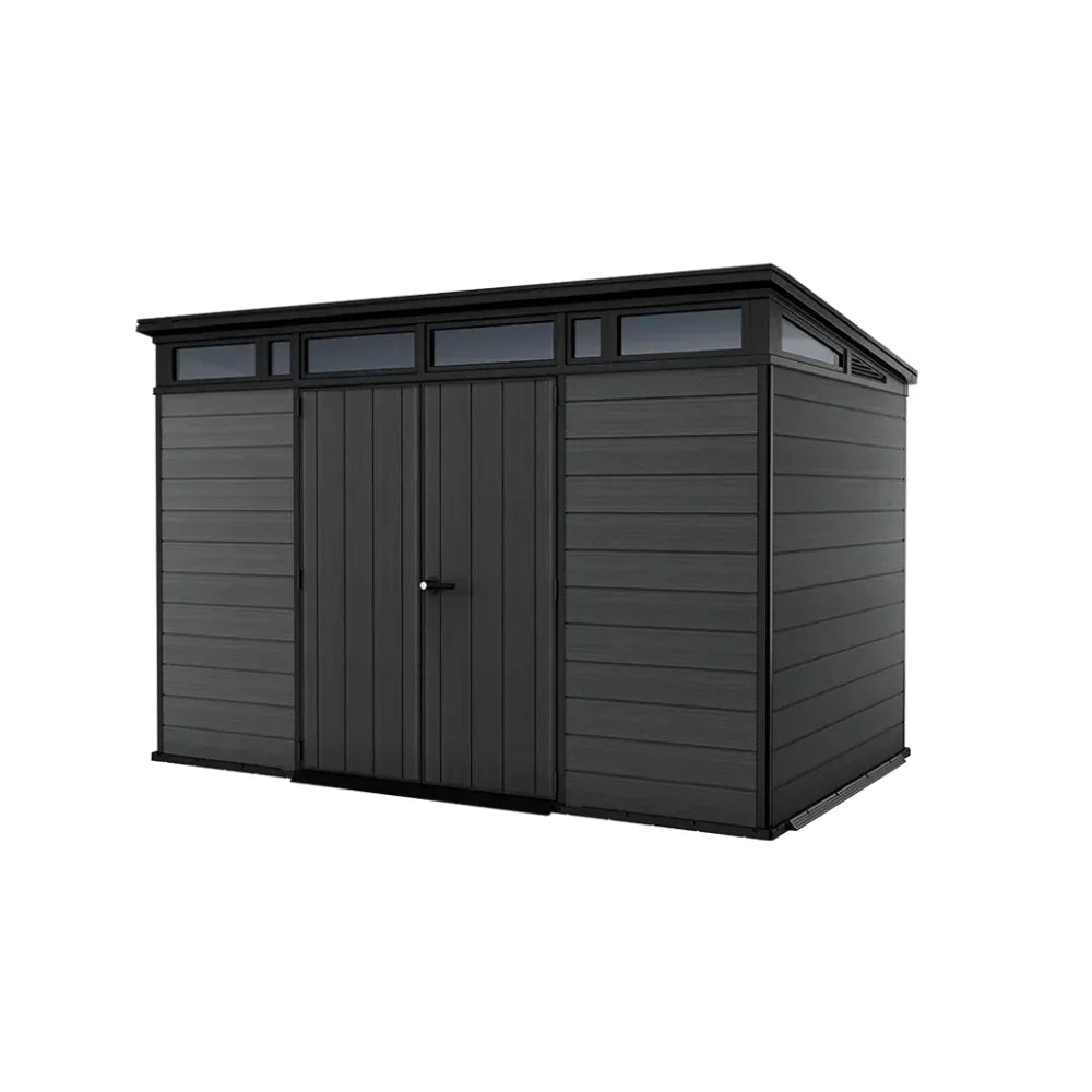 Keter Cortina 11×7 ft Resin Storage Shed, Graphite