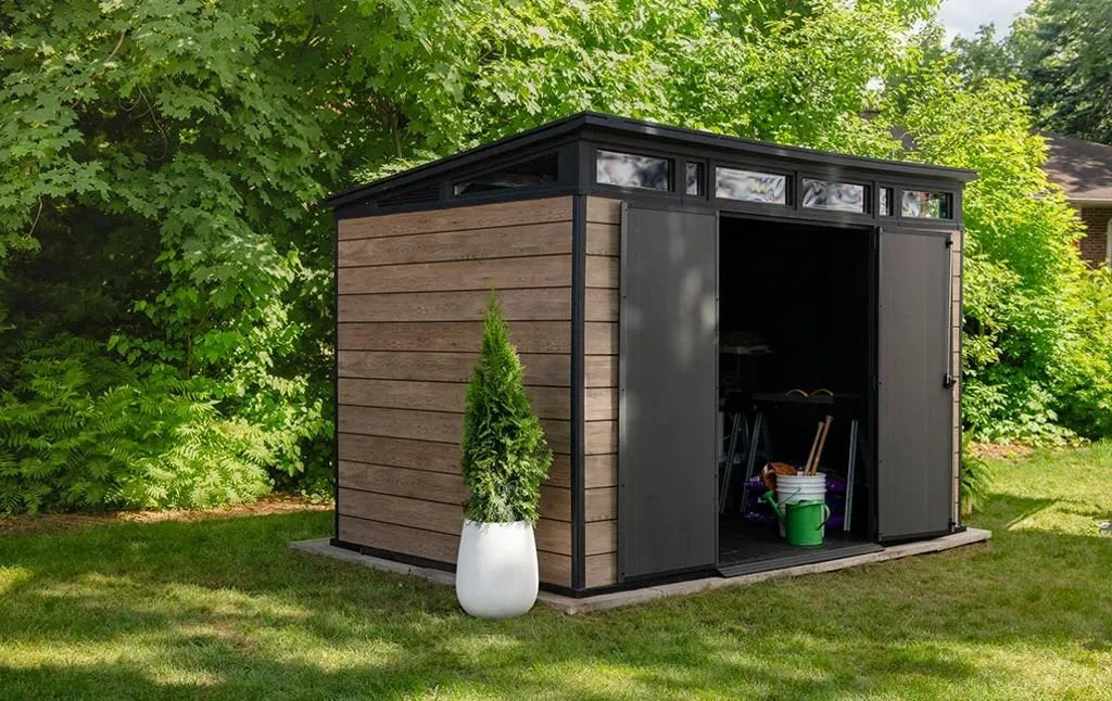 Keter Signature Storage Shed Ashwood Brown 11×7 Ft Resin