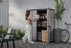 Keter Vertical Storage Shed Storm Grey