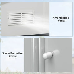 Outsunny Outdoor Storage Shed White 11’×13′ Galvanized Steel