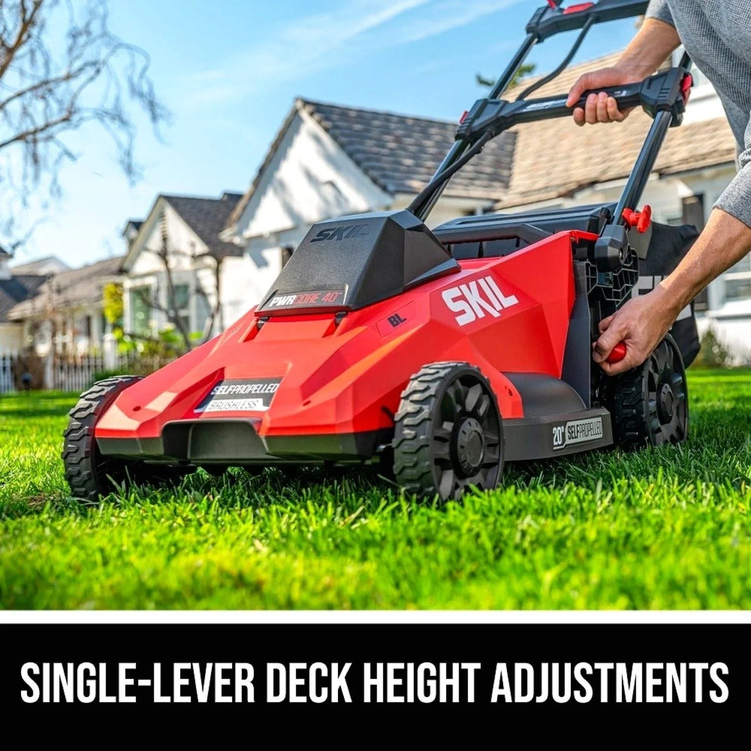 Skil PWR CORE 40-volt, 20-in Self-Propelled Battery Walk Mower with (1) 6 Ah Battery Included | SM4910C-11