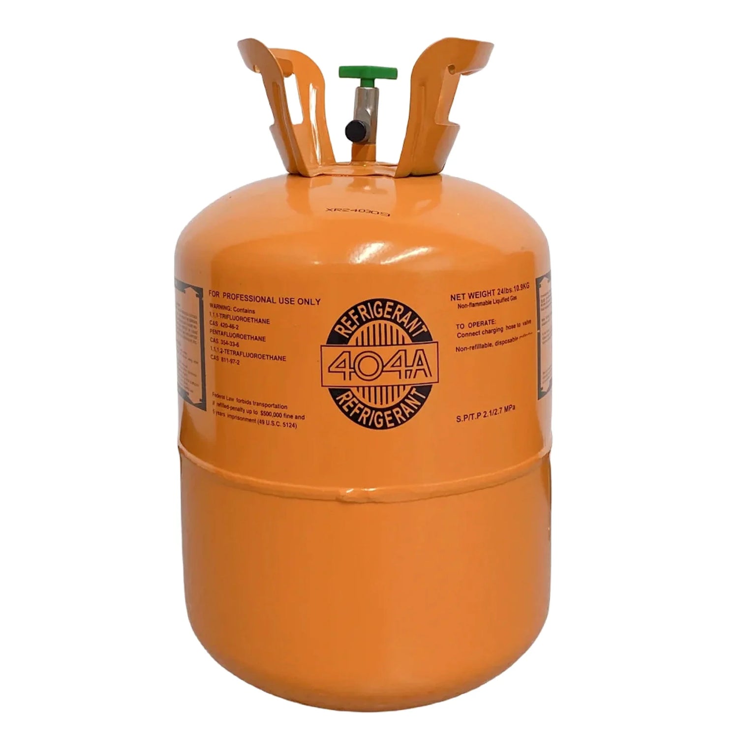 R-404A HFC Refrigerant Gas, 24 LB Cylinder