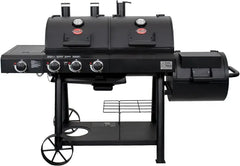 Char-Griller Texas Trio 3-Burner Dual Fuel Grills with Smoker