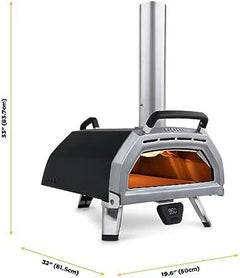 Ooni Karu 16 Multi-Fuel Outdoor Pizza Oven – Wood and Gas Fired Oven – Outdoor Cooking Pizza Oven – Fire and Stonebaked Pizza Ovens for Authentic Homemade Pizzas – Dual Fuel Pizza Makers