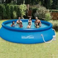 Summer Waves 15ft x 36in Quick Set Inflatable Outdoor Above Grounds