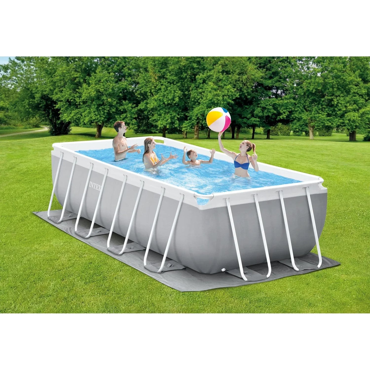 Intex 16Ft X 8Ft X 42In Prism Frame Rectangular Pool Sets