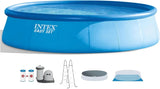 Intex 18′ x 48″ Inflatable Above Ground Swimming Pool with Ladder, Pumps